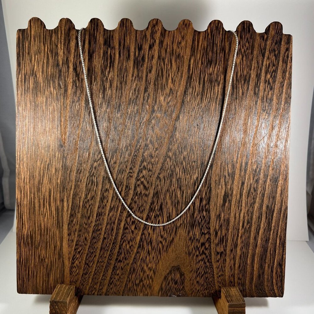 Sterling Silver 925 Twisted Rope Chain Necklace 18 Inch Women Jewelry Gift